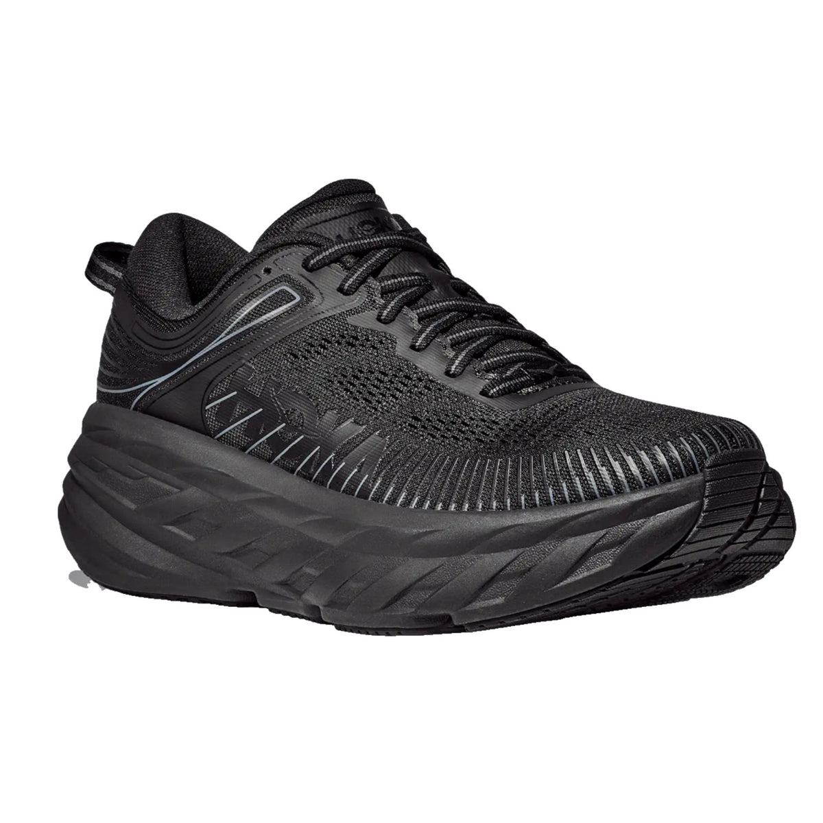 Hoka One One Bondi 7 Mens Running Shoes Black Size 8
