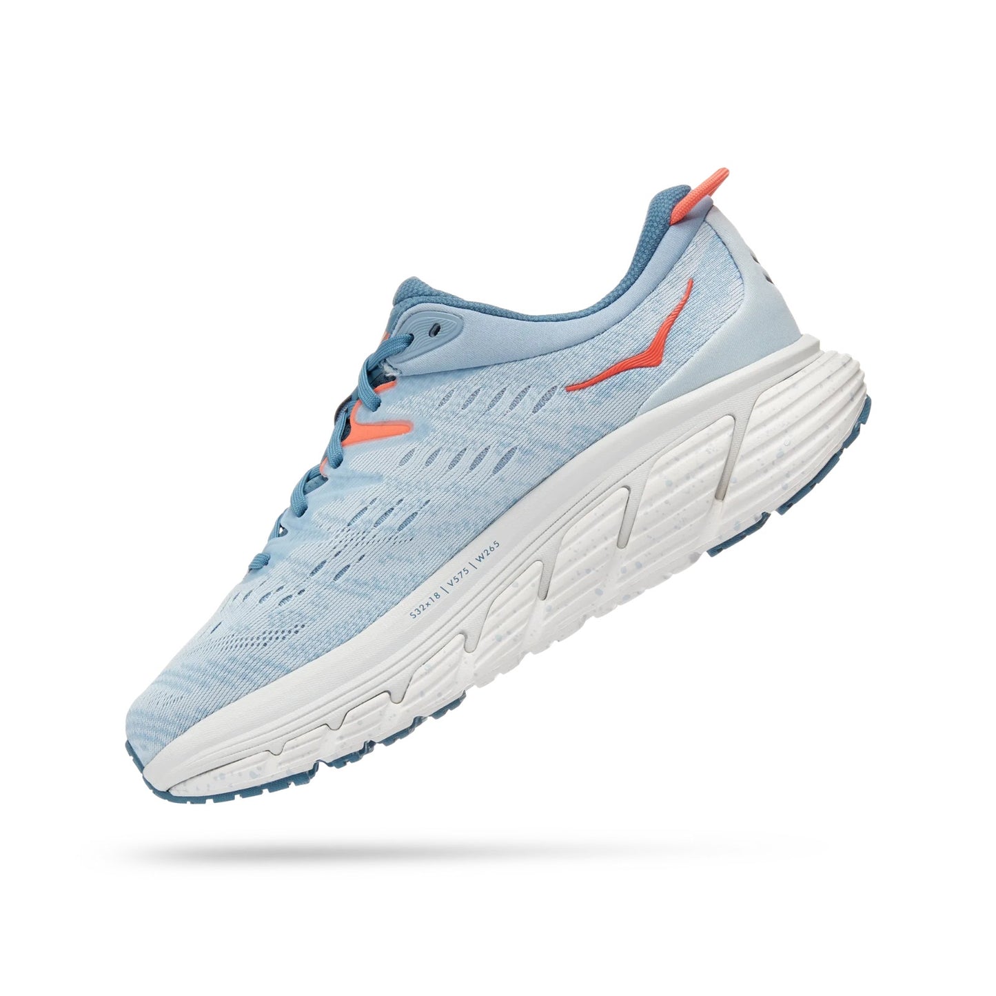 Hoka One Gaviota 4 Womens Running Shoes Size 6.5 Wide Blue Fog Plein Air